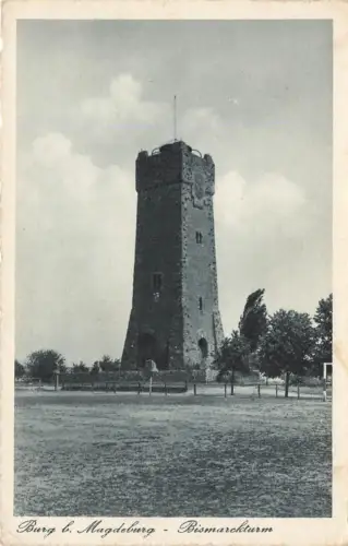 AK Magdeburg Bismarckturm Sachsen-Anhalt 1939 gelaufen Postkarte