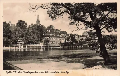 AK Halle a. S. Saalepartie Blick auf Kröllwitz Sachsen-Anhalt 1939 Postkarte