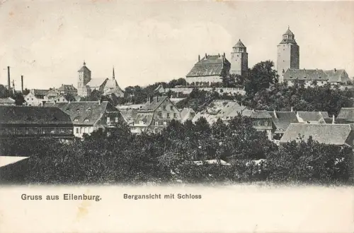 AK Eilenburg Bergansicht Schloss Sachsen 1907 gelaufen Postkarte