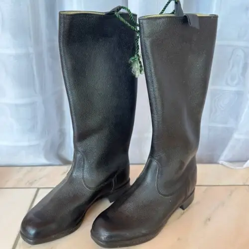 DDR NVA Stiefel Knobelbecher für Offiziere genarbtes Leder Gr. 27