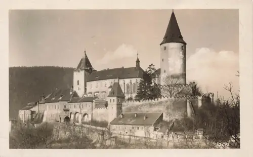 AK Pürglitz Křivoklát Burg Böhmen 1943 gelaufen Postkarte