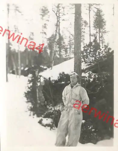 Deutscher Soldat des Skizug 378 bei Salla Lappland Finnland