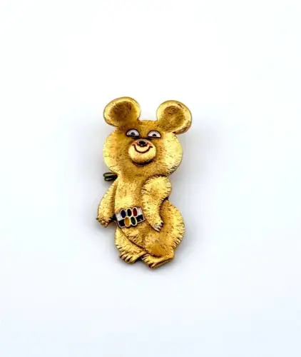 Mischka Maskottchen Olympia Moskau Abzeichen Moskau 1980