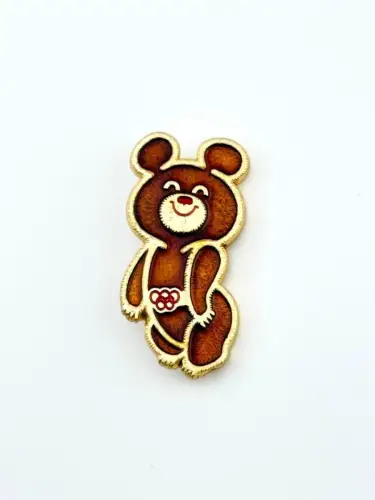 Mischka Maskottchen Olympia Moskau Abzeichen 1980