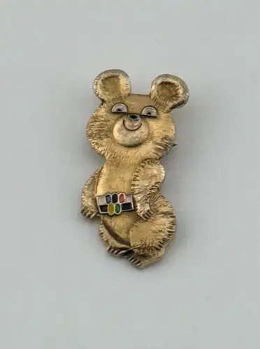 Mischka Bär Olympisches Maskottchen Mischka Anstecker Moskau 1980