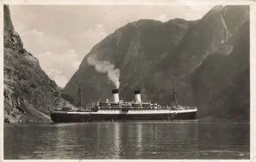 AK Norwegen in den Fjorden Monte Sarmiento Norwegen 1934 Postkarte