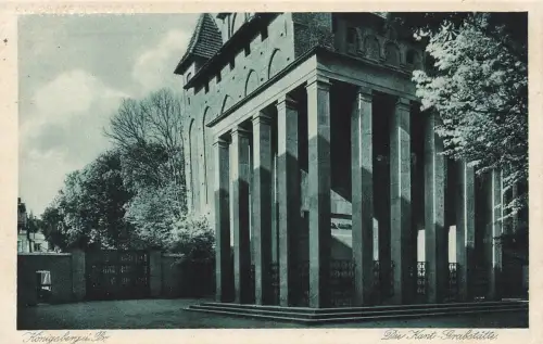 AK Königsberg Kant Grabstätte Ostpreussen ungelaufen Postkarte