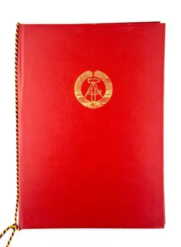 DDR MdI Urkunde Verdienstmedaille der Kampfgruppen 1973 Genossen