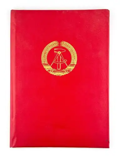 DDR Volksmarine Urkunde Entlassung Stabsobermeister 1968 Warnemünde