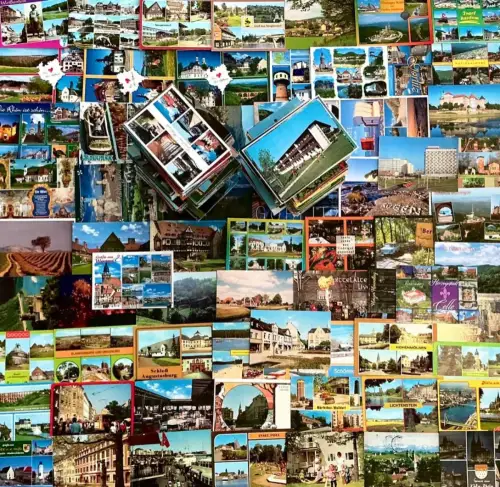 Lot / Konvolut 1000 AK Postkarten, BRD/ DDR Deutschland bunt ab 1950