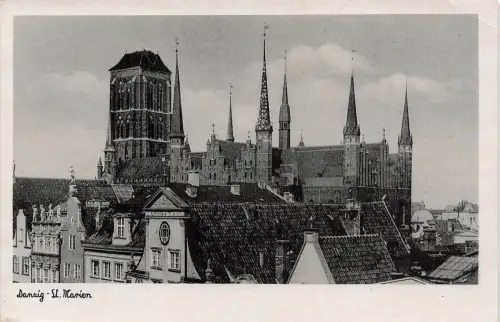 AK Danzig St. Marienkirche Danzig ungelaufen Postkarte
