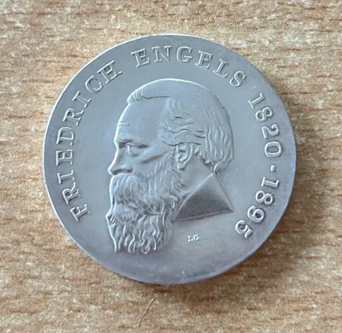 DDR 20 Mark 1970 Friedrich Engels Silbermünze