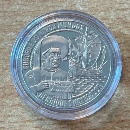 Portugal 2,5 ECU 1991 Heinrich der Seefahrer Stg mit Zertifikat