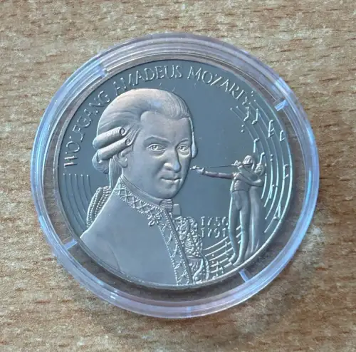 Österreich 5 ECU 1996 Wolfgang Amadeus Mozart Stg mit Zertifikat