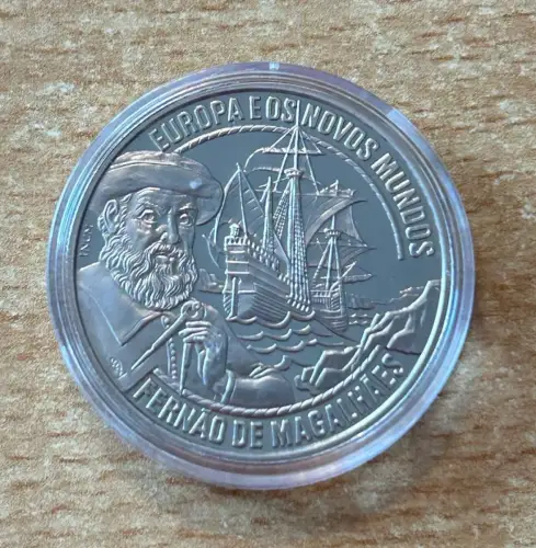 Portugal 2,5 ECU 1997 Ferdinand Magellan Stg mit Zertifikat