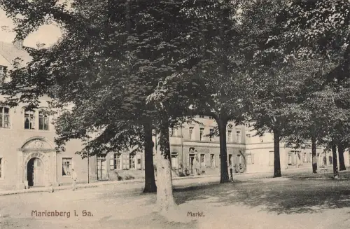 AK Marienberg Markt Sachsen ungelaufen Postkarte
