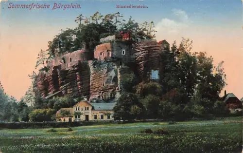 AK Bürgstein Sloup v Čechách Einsiedlerstein Böhmen 1932 gelaufen Postkarte