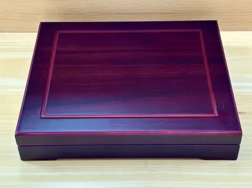 Leer Holz Etui Holzmünzbox für 12 Münzen Medaillen