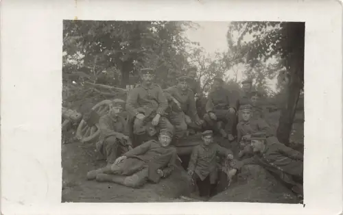 Foto-AK 1.WK Deutsche Soldaten Inf.-Regt. 15 am Bunker Nord Frankreich