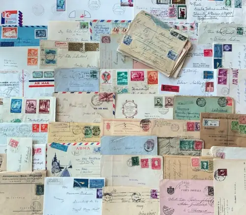 Lot / Konvolut 50 Briefe Europa / Welt 1896 - 1980
