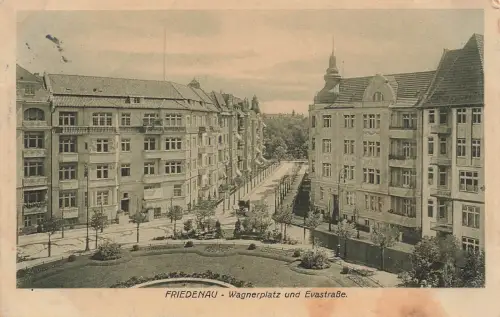 AK Friedenau Wagnerplatz Evastraße Berlin 1910 gelaufen Postkarte
