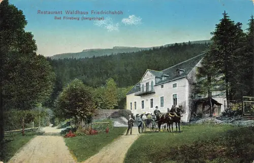 AK Bad Flinsberg Restaurant Waldhaus Friedrichshöh Schlesien 1916 Feldpostkarte