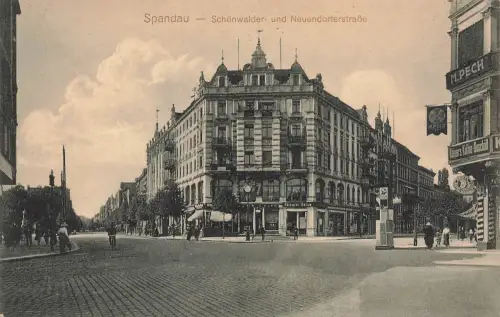 AK Spandau Schönwalder u. Neuendorfer Straße Kaisers Kaffee Geschäft Berlin