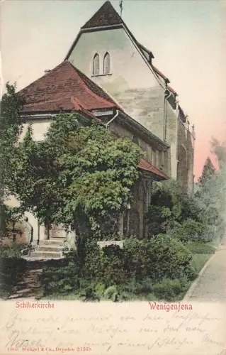 AK Wenigenjena Schillerkirche Thüringen Jena ungelaufen Postkarte