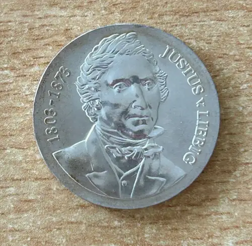 DDR 10 Mark 1978 Justus von Liebig Silber Gedenkmünze