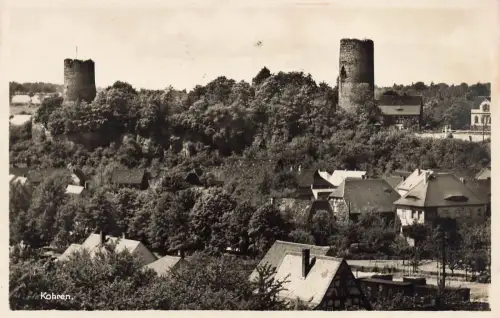 AK Kohren-Sahlis Burg Ortsansicht Sachsen Frohburg ungelaufen Postkarte