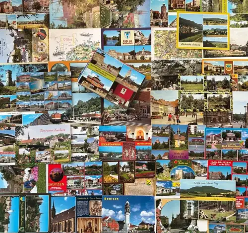 Lot / Konvolut 100 AK Postkarten DDR Deutschland bunt ab 1950