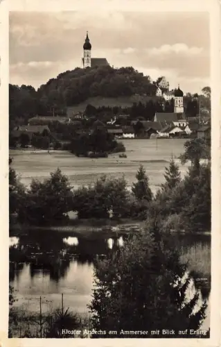 AK Erling Andechs Ammersee Kloster Andechs Bayern 1940 gelaufen Feldpostkarte