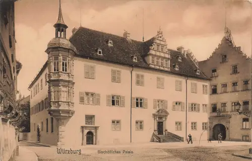AK Würzburg Bischöfliches Palais Institut St. Maria Bayern ungelaufen Postkarte
