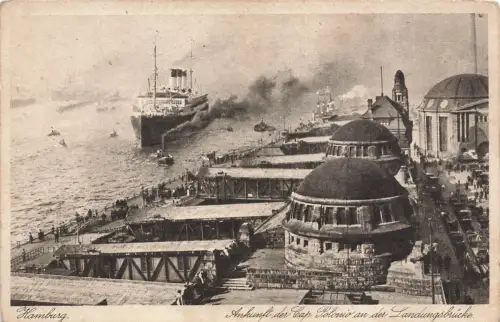 AK Nürnberg Ankuft Cap Polonio an Landungsbrücke Bayern ungelaufen Postkarte