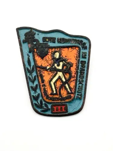 DDR Verkehrs u. Brandschutzerziehung Abzeichen gute Kenntnisse Brandschutz III.