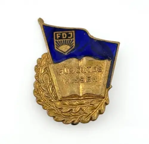 DDR FDJ Abzeichen Für gutes Wissen in Gold 1. Ausgabe VNr. 286