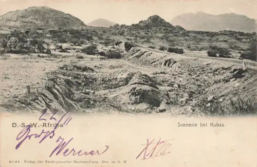 DSWA Deutsch-Südwest-Afrika AK Scenerie bei Kubas
