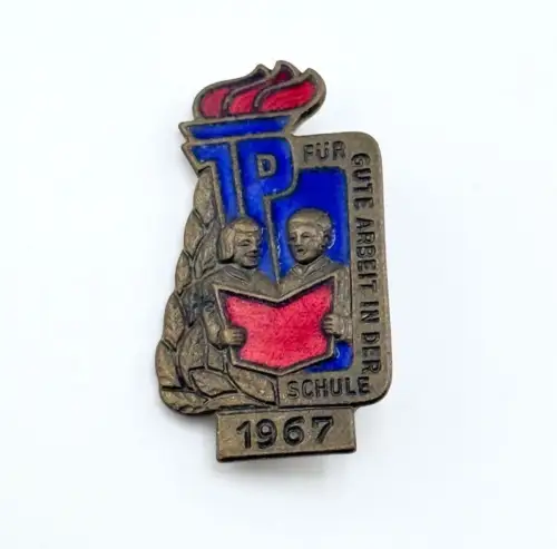 DDR JP Junge Pioniere Abzeichen Für gute Leistungen in der Schule 1967