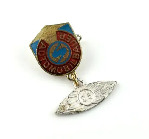DDR Abzeichen 25 Jahre Automobilbauer VEB Sachsenring Zwickau