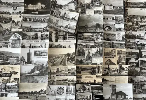 Lot / Konvolut 100 AK Postkarten DDR Deutschland s/w ab 1950