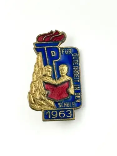 DDR JP Junge Pioniere Abzeichen Für gute Leistungen in der Schule 1963
