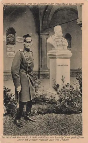 AK 1.WK Generallfeldmarschall Graf von Haseler Preußen Denkmal 1913 Patriotika