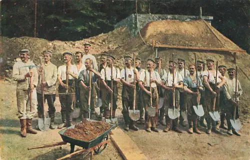 AK 1.WK Parade der Schipper Kriegsdarstellung 1914/17 Patriotika Postkarte