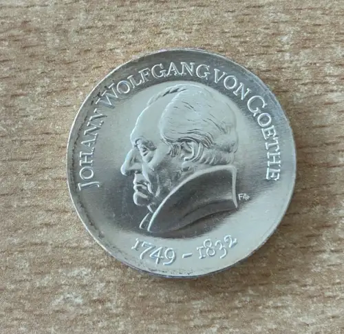 DDR 20 Mark Johann Wolfgang von Goethe 1969 Silber Gedenkmünze