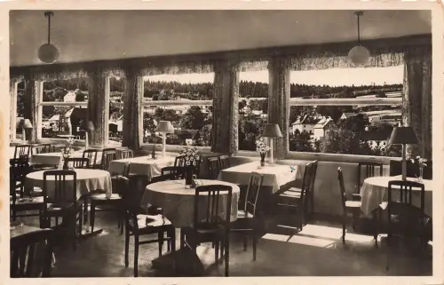 AK Mühlhausen Gasthaus Waldesrauschen Speisesaal Sachsen Vogtland 1937 Postkarte