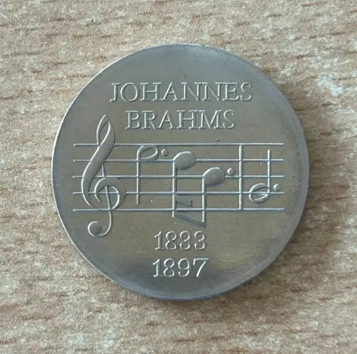 5 Mark 1972 Johannes Brahms DDR Gedenkmünzen