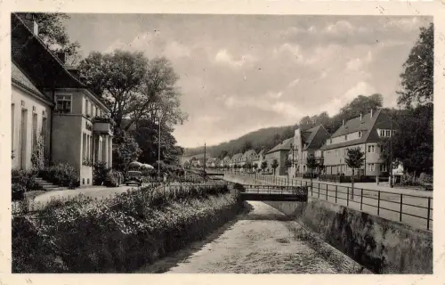 AK Bad Gottleuba Kneippkurort Berggießhübel Hauptstraße Sachsen 1942 Postkarte