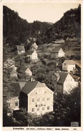 AK Schmilka Bad Schandau Hotel Hoffmann Mühle Sachsen Sächsische Schweiz