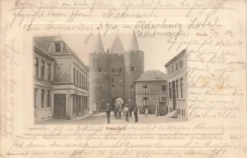 AK Goch Steintor Nordrhein-Westfalen 1902 gelaufen Postkarte