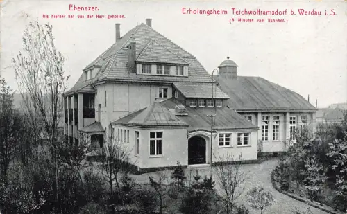 AK Werdau Erholungsheim Teichwolframsdorf Ebenezer Sachsen 1929 Postkarte